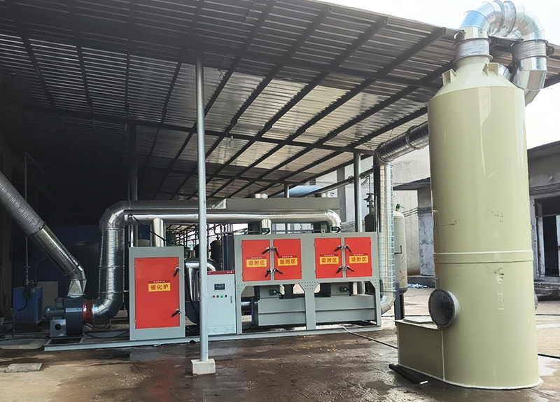 夏云工业园塑料挤出废气，催化燃烧设备